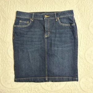 Sonoma Dark Blue Stretch Denim Pencil Skirt